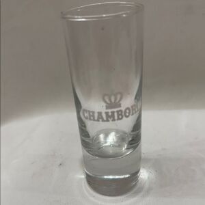 Chambord Liquor 4 Oz Clear Shot Glass 4 1/4 Tall 1 1/2 In Round Bar Cocktails